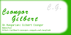 csongor gilbert business card